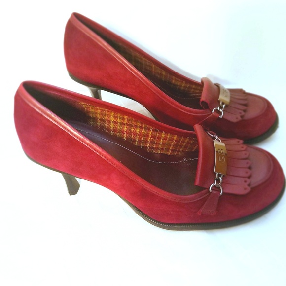 Gianni Bini Shoes - Gianni Bini maroon/burgundy suede heels size 9M